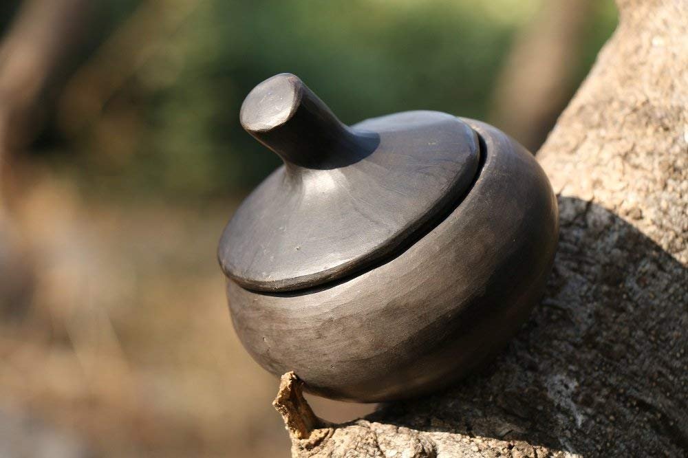 Luxurious Manipur Pottery Clay Round Sugar Pot/Cup - Image 4